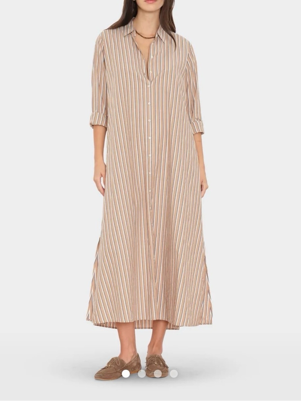NWT Xirena Boden Dress in Hickory Navy Stripe size S